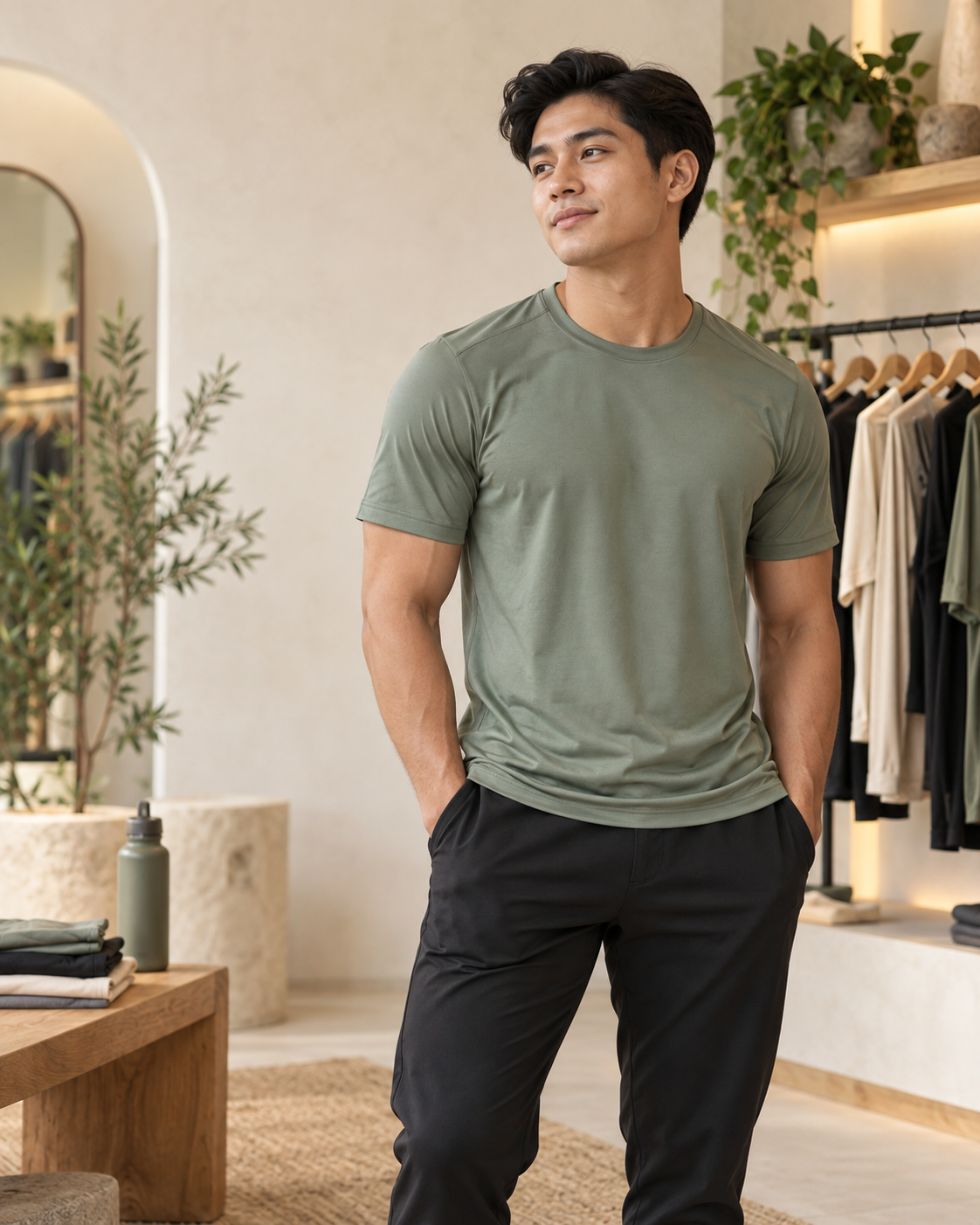 Sage green activewear collection