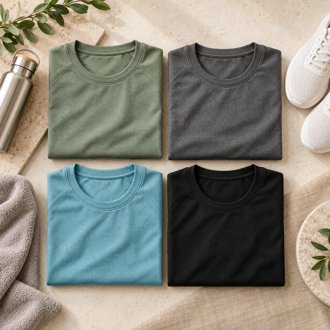 Four activewear color options